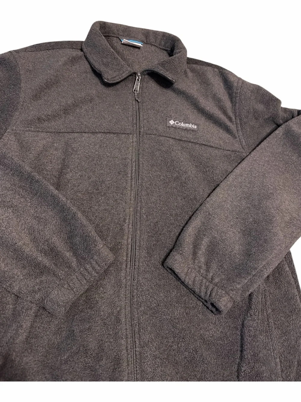 Columbia Men’s Full Zip Fleece jacket pocket 90s y2k style outdoor hiking active